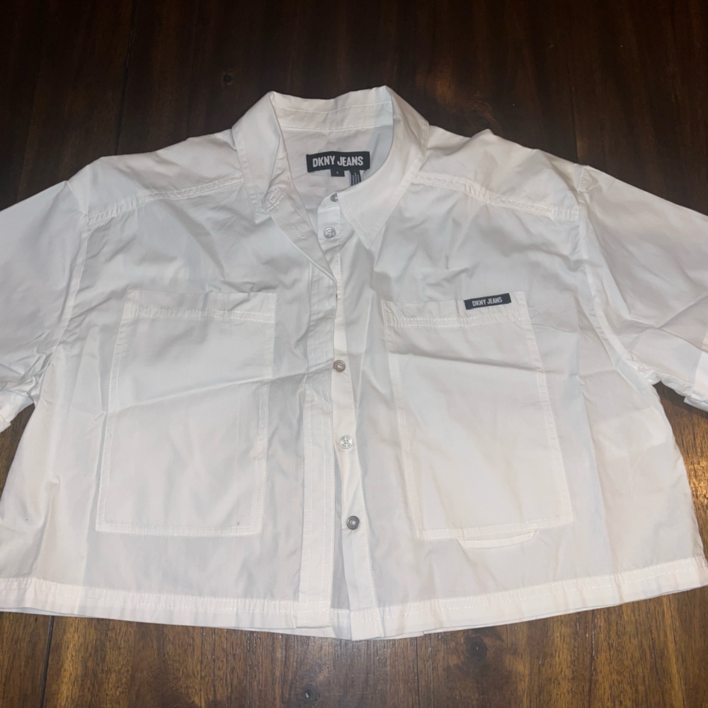 DKNYC White Crop Top